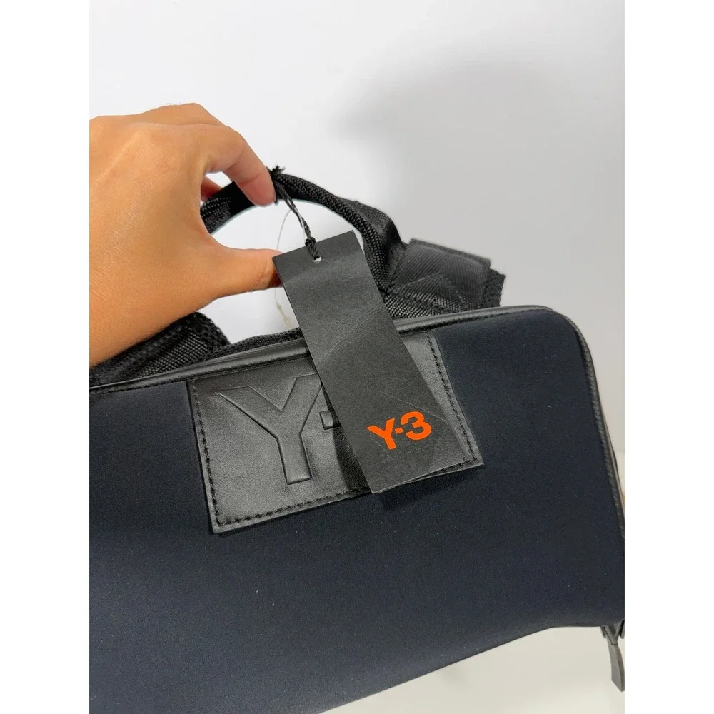 Y-3 Yohji Yamamoto Qasa Small Backpack Black Noir Neoprene Bag NEW with flaw